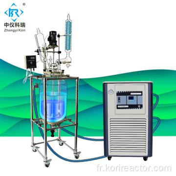 Réacteur en verre chemisé à l&#39;échelle du laboratoire SF-50L